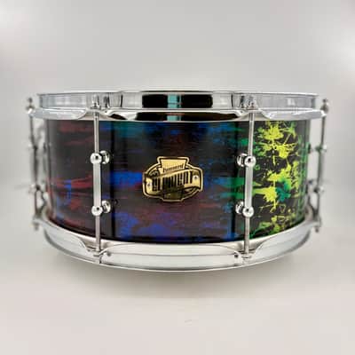 Montineri Custom Drums 14"x6" Abstract Paint Ludwig Element Snare image 1