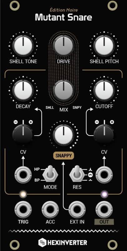 HEXINVERTER MUTANT SNARE BLACK : BRAND NEW :  [DETROIT MODULAR] image 1