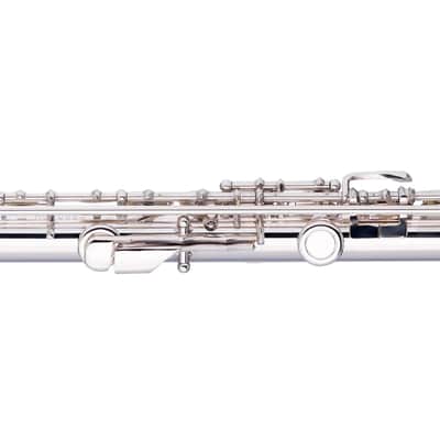 Stagg WS-FL111 Closed Hole C Offset G, Split E Flute Nickel Silver w/Soft Case, Swab, Gloves image 5