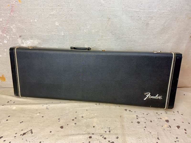 Vintage 1978-1980 Fender Mustang Guitar Case Black "Made in USA" 1970's 1980's image 1