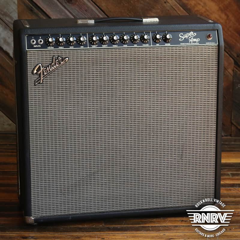 Fender Super Amp 2-Channel 60-Watt 4x10" Guitar Combo 1993 - 1995 - Black image 1