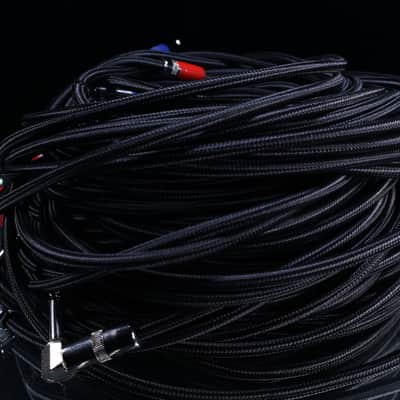 (18x) — 10’ TS Cables — Black — Braided — One Right Angle image 4