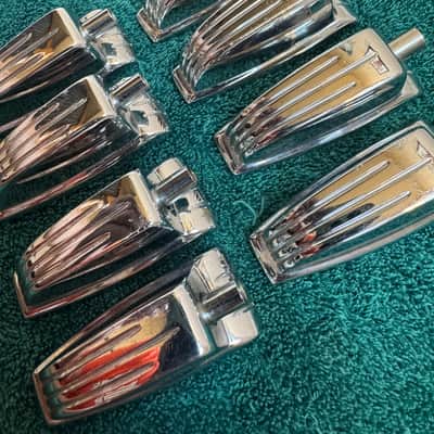 Ludwig Lot of 8 Vintage Large Classic Bass Drum or Tom Lugs - Chrome L#2 70s 80s - Chrome image 3