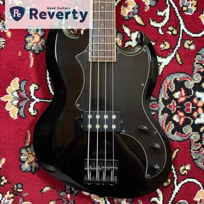 GrassRoots by ESP G-VP-46B Viper Bass 4-String Black SG-Style w/ Soft Case image 2