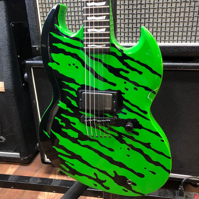 ESP LTD Slimer Viper Tony Perry Signature Guitar 2015 - Green/black image 1