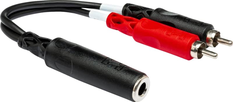 Hosa YPR-257 1/4" TRS Female to Dual RCA Male Stereo Breakout Y Cable image 1