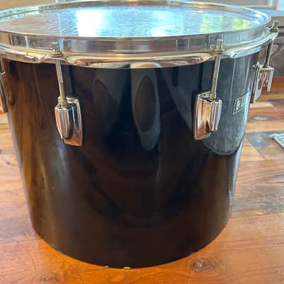 Vintage 1980s Tama Imperialstar 11 x 15 Drum Concert Tom OG Jet Black Wrap image 3