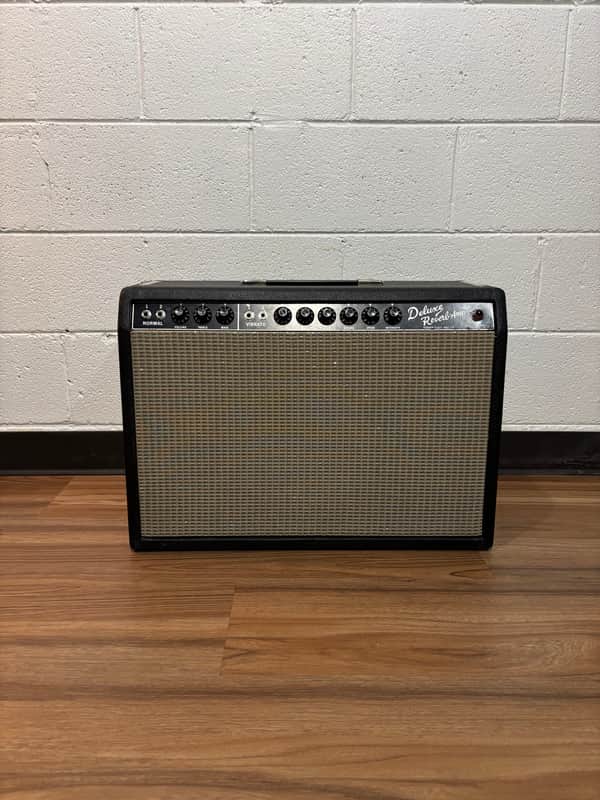 Fender Deluxe Reverb 2-Channel 22-Watt 1x12" Guitar Combo 1965 - Black Panel image 1