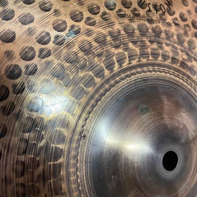 Meinl 15" Pure Alloy Custom Medium Thin Hi-Hat Cymbal (Pair) 2020 - Present - Traditional image 4