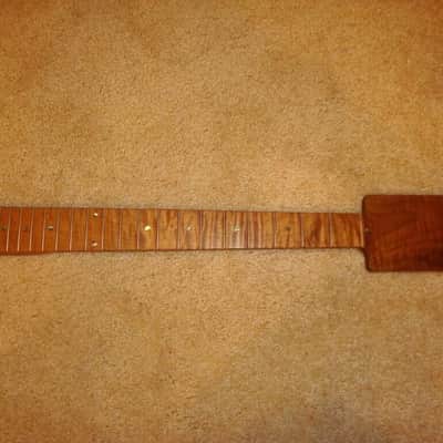 Musikraft Custom Telecaster 3A flame roasted maple neck paddle headstock image 1