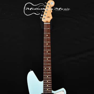 Reverend Six Gun HPP Electric Guitar - Chronic Blue Gloss Finish w/Rosewood Fretboard & Black Pickup Covers image 3
