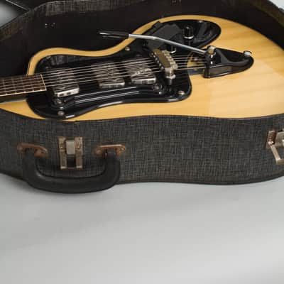 Wandre  Polyphon Beta Semi-Hollow Body Electric Guitar (1964), black soft shell case. image 12