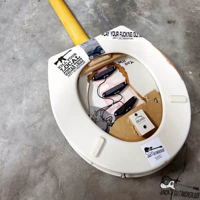 Jack's Guitarcheology "Bed Pan Halen's Frankensh*t" Toilet Seat Electric Guitar (2021 White Relic) image 19