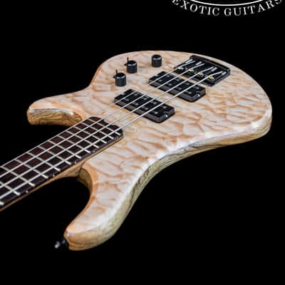 Handmade American Exotic Guitars Studio Series 4 String Bass, Quilt Maple/Limba, Made in U.S.A. image 3