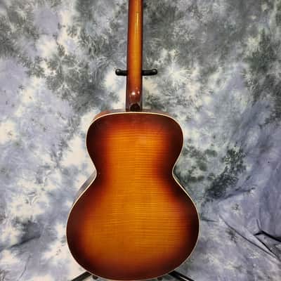 Vintage RARE 1943 Silvertone Model 710 Sunburst Archtop Neck Reset Pro Setup Hard Shell Case image 11