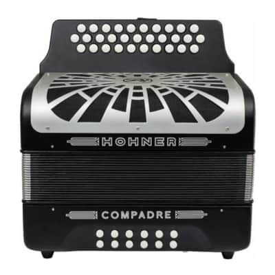 Hohner Compadre FBbEb Musica Tipica Series Accordion (Black) - 12 Basses, 62 Notes, Standard Straps with Gig Bag image 3