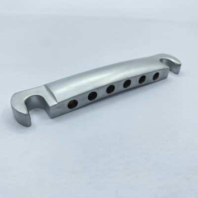 Satin Chrome Tune O Matic Guitar Bridge Tailpiece Set image 6