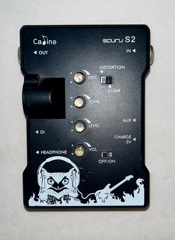 Caline Scuru S2 Rechargeable Preamp/DI Headphone Amp Pedal 2020 - Black image 1