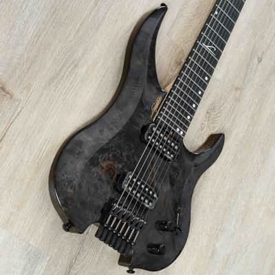 Mint Legator G7SS Ghost 7 Super Shred Headless 7-String Guitar, Ebony Fretboard, High Gloss Black Bu image 2