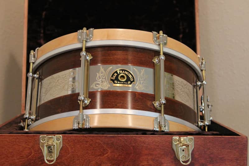 San Francisco Drum Co. 1906 - 2006 Earthquake & Fire Commemorative Snare Drum. #2 of 10. - San Franc image 1