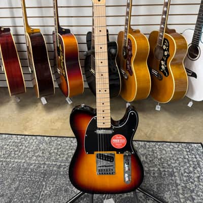 Squier Affinity Telecaster with Maple Fretboard, String Through Body - 3-Tone Sunburst - B Stock image 1