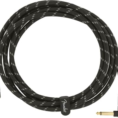 Fender Deluxe BLACK TWEED Guitar/Instrument Cable, Straight-Right Angle, 10' ft image 10