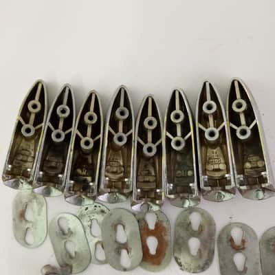 *Premier 8x Tom Drum Lugs Olympic Chrome Vintage 60s England 9/16" UK Floor image 3