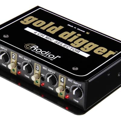 Radial Engineering Gold Digger 4 Channel Mic Selector *Free Shipping in the USA* image 1