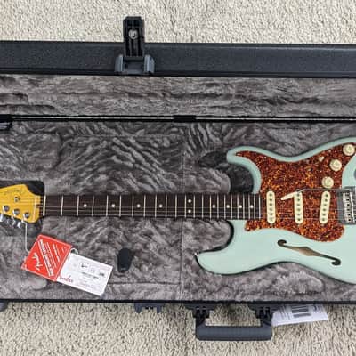 Mint Fender Limited Edition American Professional II Stratocaster Thinline Surf Green image 7