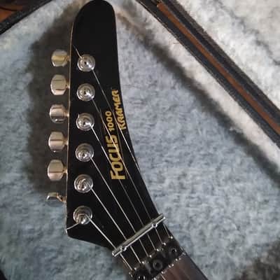 Kramer Focus 80s Focus 1000 Banana Headstock 80s Egg Robin Blue image 9
