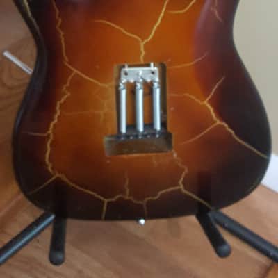 Logtown Guitars Custom Strat Style 2020 Tobacco/Rootbeer Gold Burst Lightning, image 2