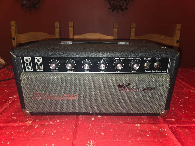 Traynor YBA-1 Bass Master 40-Watt Guitar / Bass Amp Head Late 1960s - Mid 1970s - Black image 1