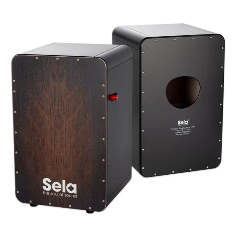 SELA SE 049 CaSela Black Pro Brown Dragon Professional Snare Cajon mit Snare On/Off-Mechanik