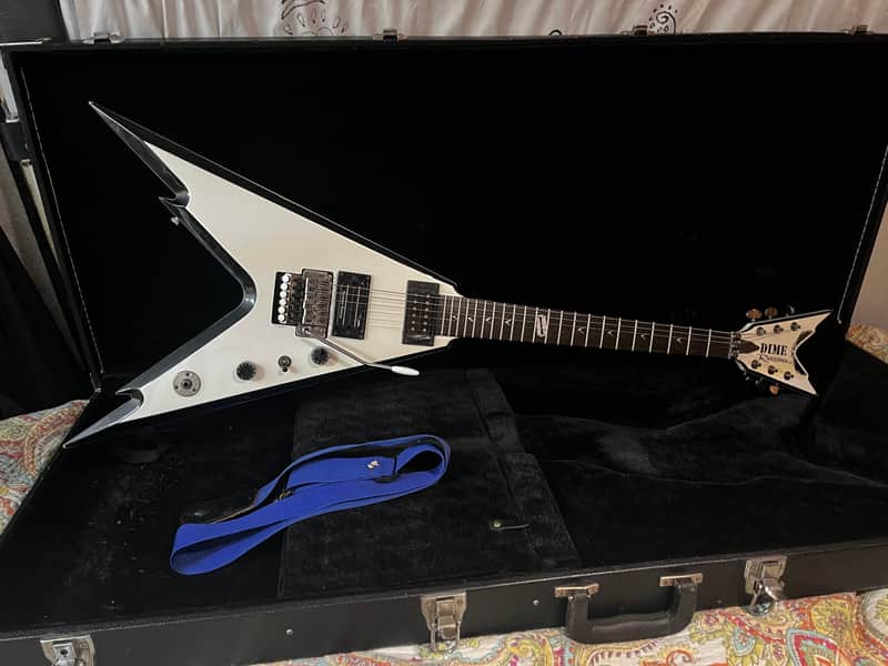 Dean Dimebag Razorback V Electric Guitar Bevel White Pearl w Case image 1