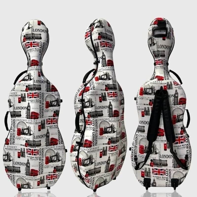 4/4 Cello Case Carbon Fiber Cello Box Carry for pyramid colour,free shipping image 1