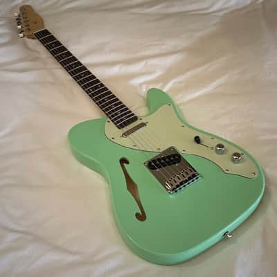 Del Mar Lutherie Tel-Uh-Caster Thinline T-Style Guitar - Surf Green - Made in USA - Free Pro Setup image 14