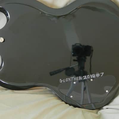 Steampunk Skull Epiphone SG G-400 Guitar Hand sculpted top hand made metal skull parts rings knobs image 11