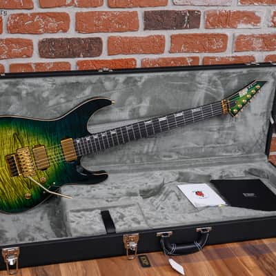 ESP Original Series M-II CTM FM FR Flame Maple Top Turquoise Green Tear Drop 2025 w/OHSC image 2