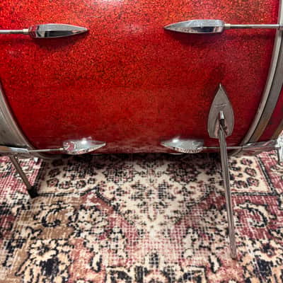 Trixon Luxus 1960s Teardrop 13"/16"/20" Drum Set - Red Sparkle (VIDEO) image 17