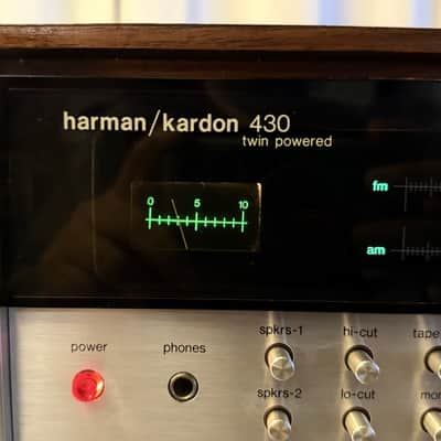 🎶✨ Harman Kardon 430 “Twin Powered” Vintage Stereo Receiver w/ NEW Walnut Wood Case — Serviced/Cleaned, LED Dial, Tested & Working image 7