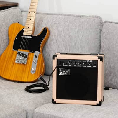Glarry 20W GB-20 Electric Bass Guitar Amplifier Natural Color image 12