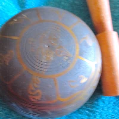 Japanese Rin Singing Bowl Cup Chime Bell with Striker - Vintage image 3