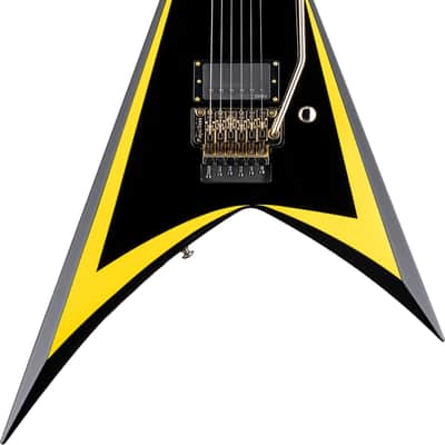 ESP LTD Alexi Laiho Signature Arrowhead 20th Anniversary Limited Edition Electric Guitar, Ebony Fingerboard, Black with Yellow image 1