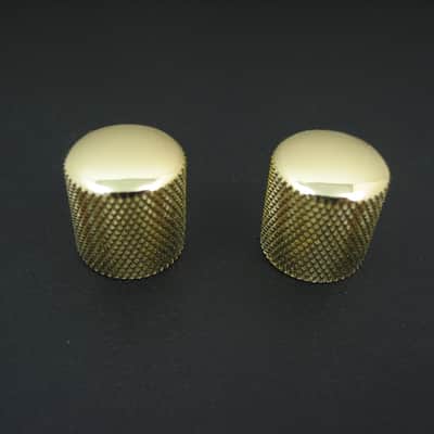 Premium Metal Control Knobs for Telecaster Knurled Inserts for Split Shaft Pots - Gold image 2