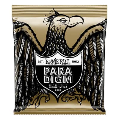 Ernie Ball Paradigm 12-54 Med/Light 80/20 Bronze Acoustic Guitar Strings - 2086 image 2