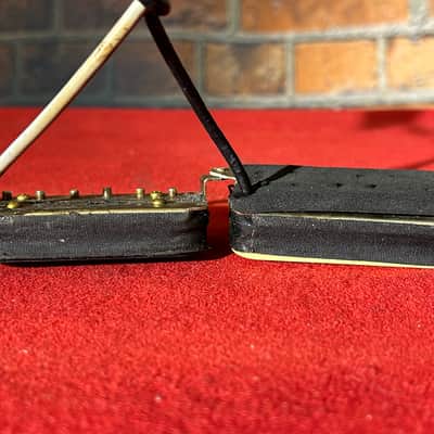 Unmarked Basic Stock 4 Conductor Humbucker Pair (Bridge & Neck) Ready to Install 1990s-2000’s - Black/White image 10
