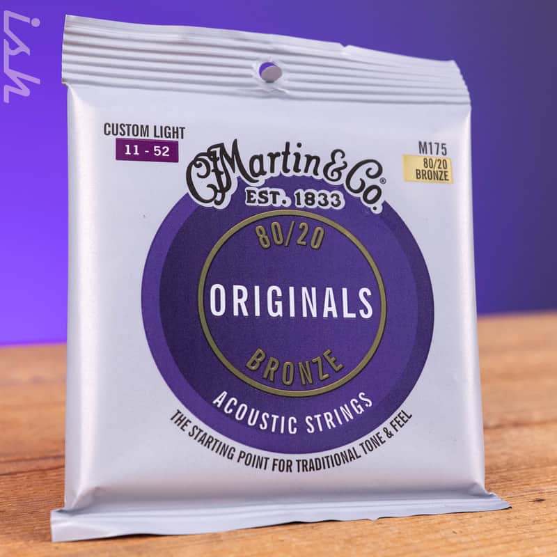 Martin M175 11-52 Custom Light Original Acoustic Strings 80/20 Bronze image 1