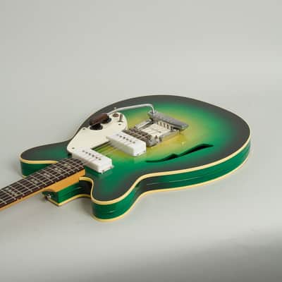 Micro-Frets  Spacetone Semi-Hollow Body Electric Guitar (1970), ser. #2207, original black tolex hard shell case. image 7