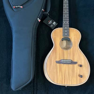 Fender Highway Parlor Acoustic-Electric Guitar, Satin Mahogany, 5lbs. 10.2oz #MXA2402512 image 2