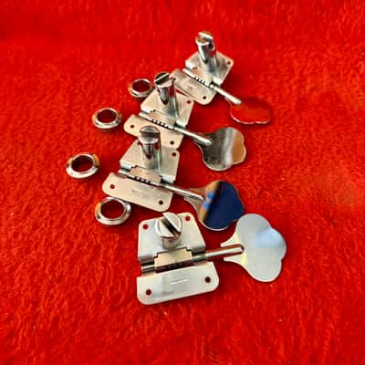 Fender Precision/ Jazz Bass tuners c 1976 - Chrome original vintage USA image 2